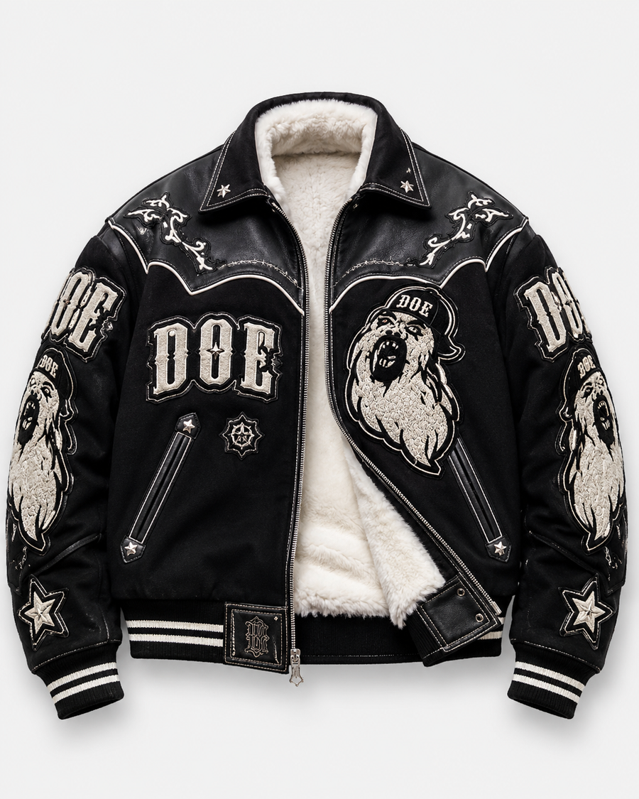 DOE Premium Fur-Lined Bomber Jacket