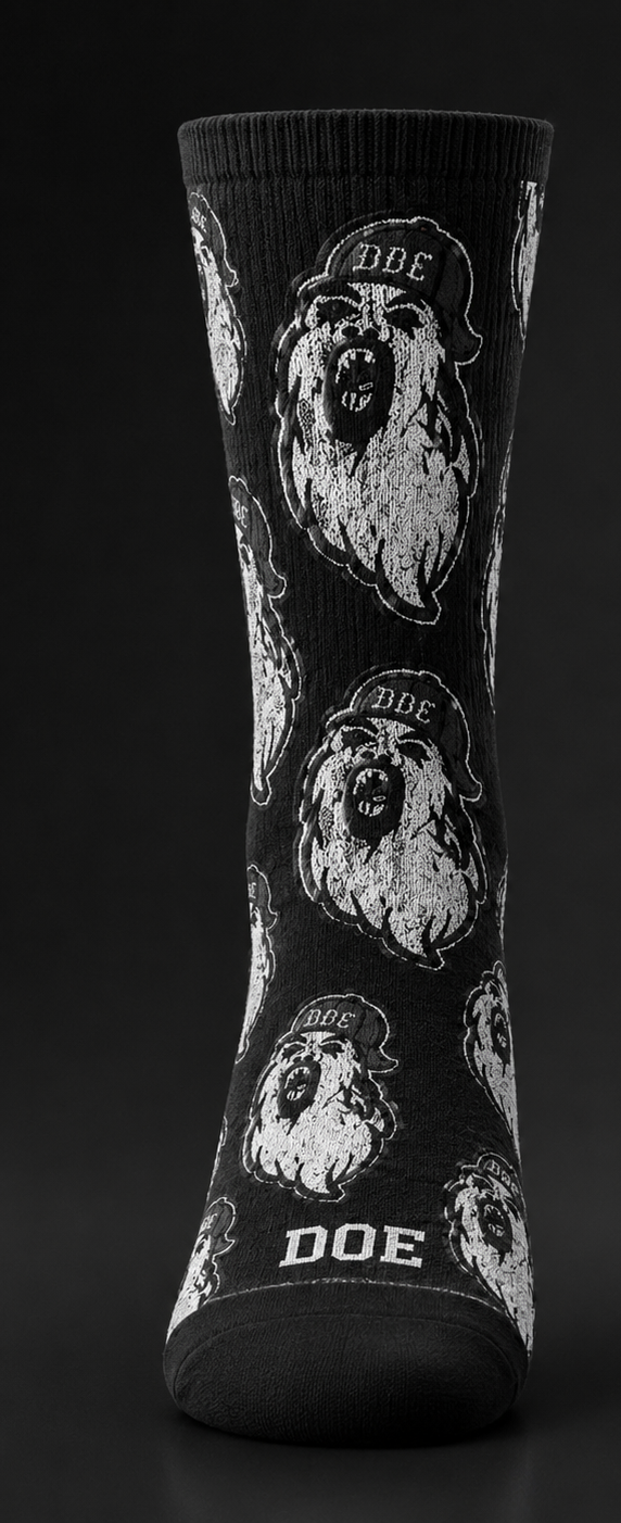 DOE All Over Ghost Face Socks