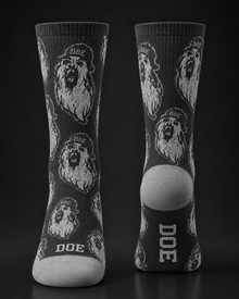 DOE All Over Ghost Face Socks
